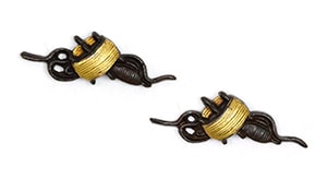 Menuki - Ito Maki (Thread Spool) Design, Mumei