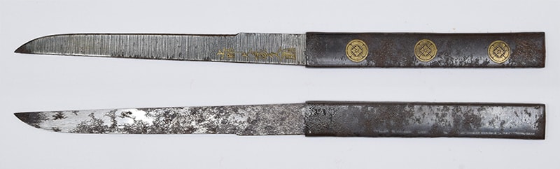 Kozuka - Kozuka with Maru ni Shihou Mokkou Mon (with blade tip) Mumei 16-049