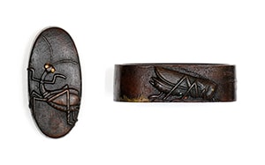 Fuchi-Kashira - Insect Design Fuchi-Kashira, Mumei