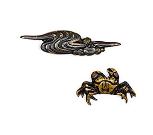 Menuki - Crap in Stream Design, Mumei