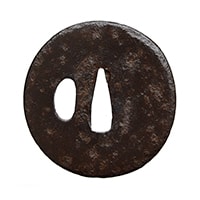 Tsuba - by Kaneshige - Iron Tsuba: Kaneshige 12-952