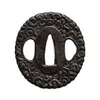 Tsuba - by Mitsu - Cloud Design Mitsu (remainder illegible)