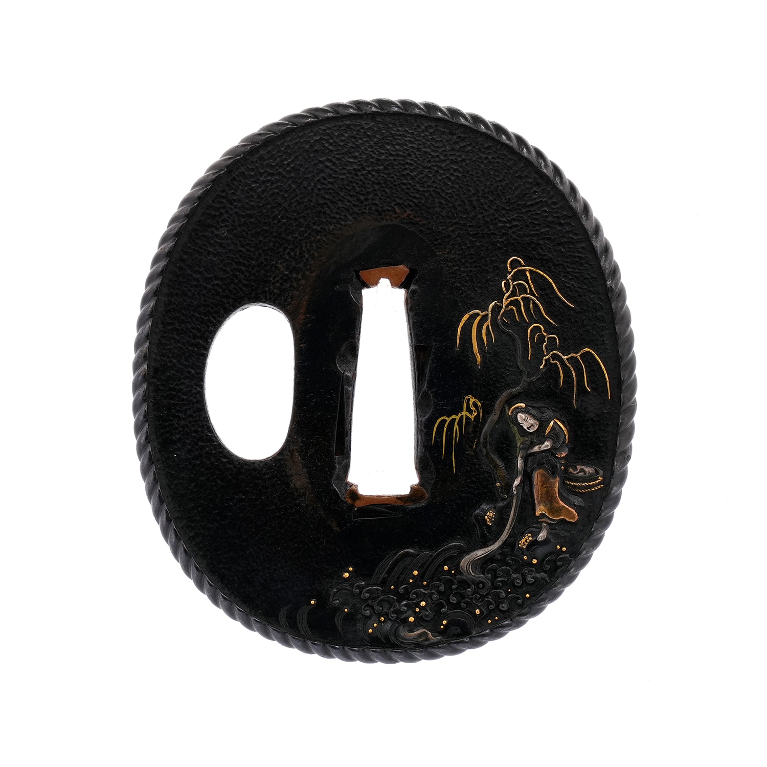 Tsuba - Hozon - Chofu Tamagawa Design, Mumei (Kyo-Kinko)