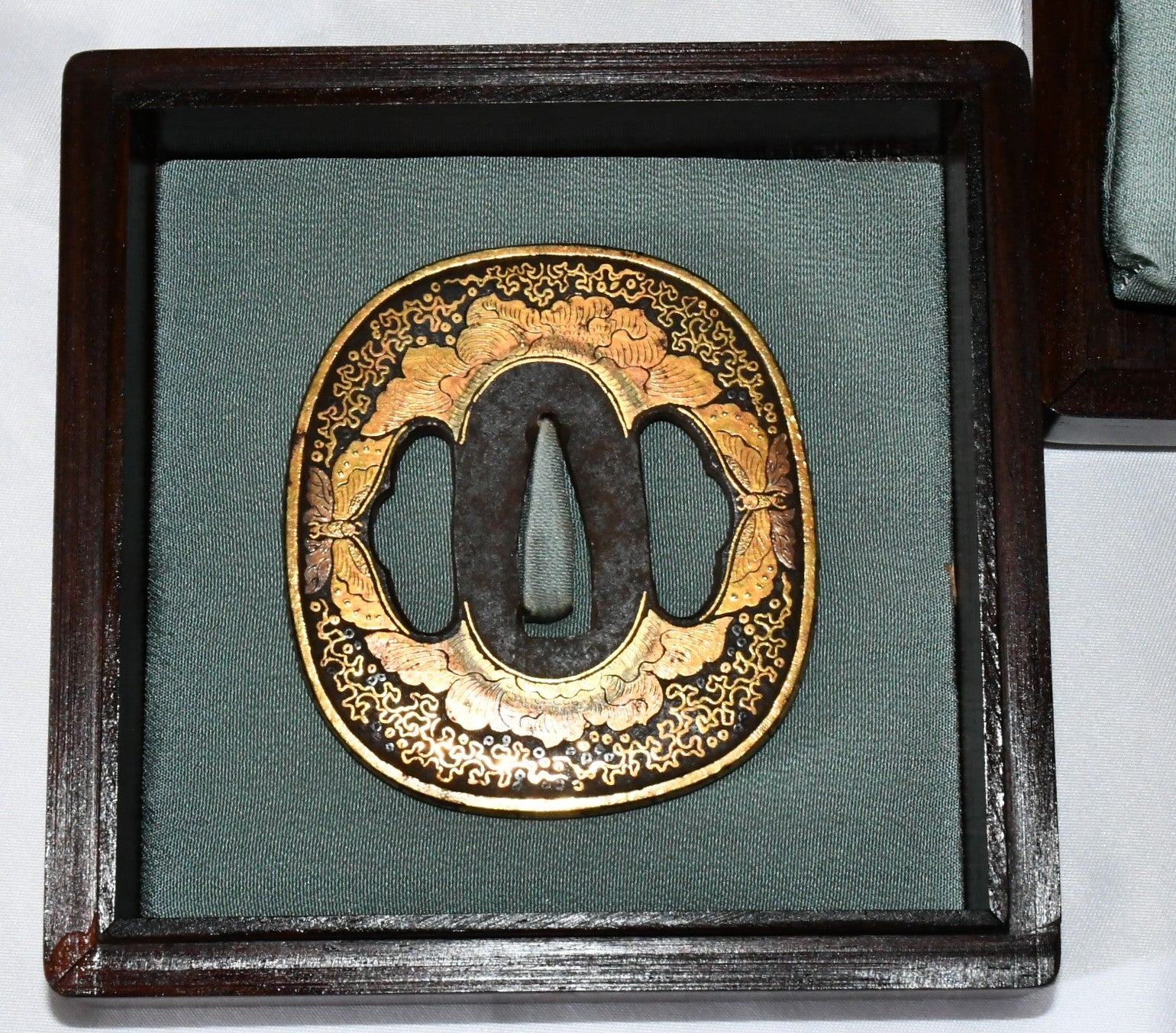 江戸肥後鐔 金象嵌 蝶図 品番:TSU011 鑑定申請中