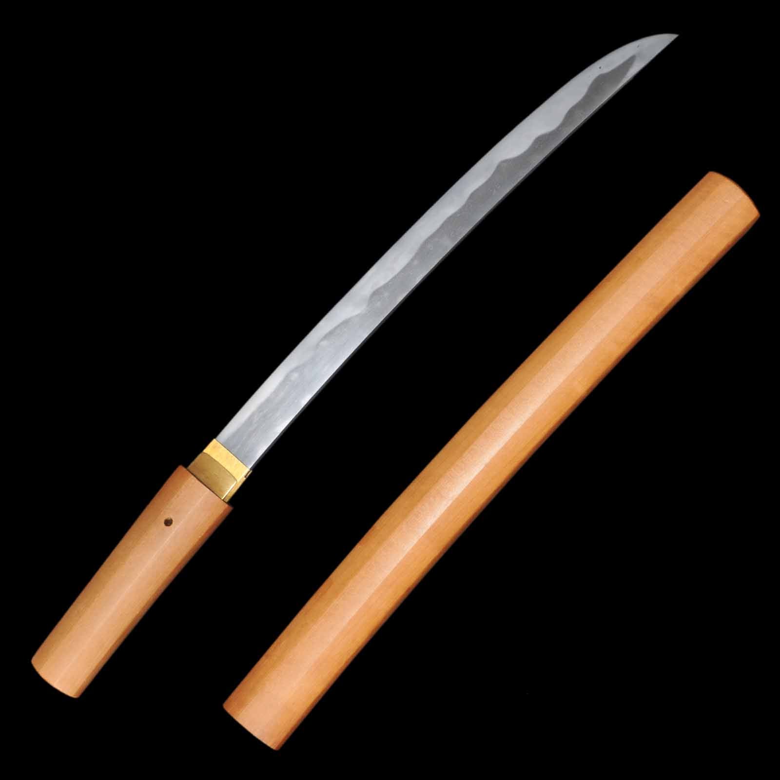Wakizashi - Mumei(No Signature) - NBTHK Hozon Certificate(Tsunahiro) - Shirasaya Koshirae - Ubu Nakago - Koto Era - Akita 20360