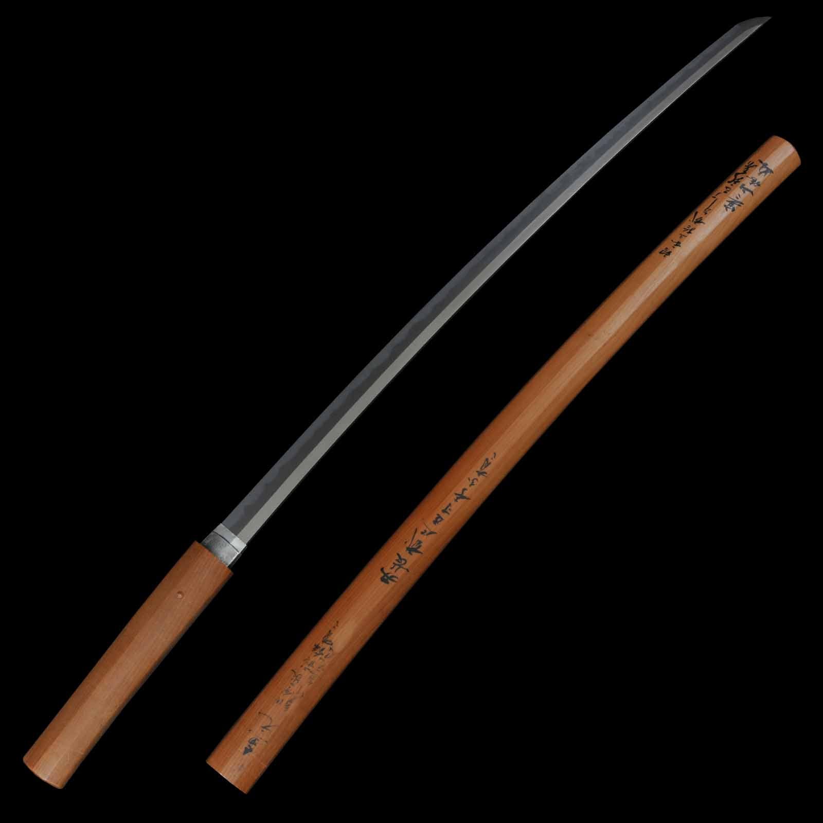 Katana - Kanemoto - NBTHK Certificate - Uchigatana/Shirasaya(Sayagaki by Kanzan) Koshirae - Ubu Nakago - Koto Era