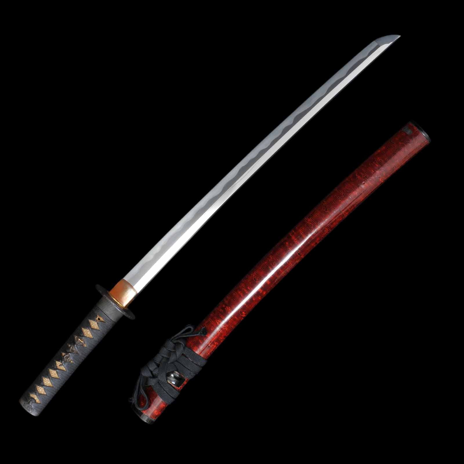 Wakizashi - Tsunahiro - NBTHK Hozon Certificate - Uchigatana/Shirasaya Koshirae - Suriage Nakago - Shinto Era - Gunma 55104