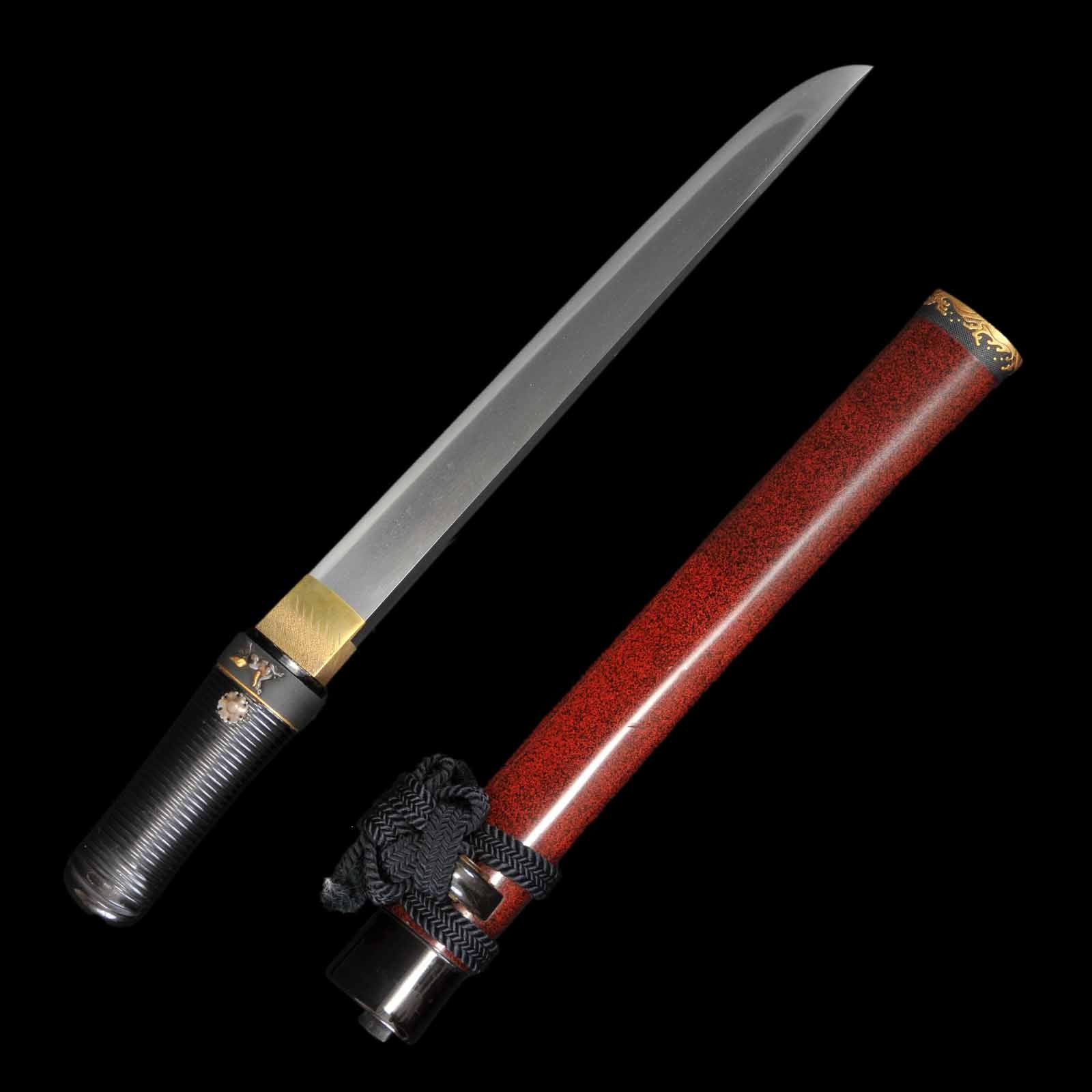 Tanto(Yoroidoshi) - Ujifusa - NBTHK Koshu Tokubetsu Kicho Certificate/NTHK Certificate - Aikuchi/Shirasaya Koshirae - Ubu Nakago - Shinto Era - Osaka 56008