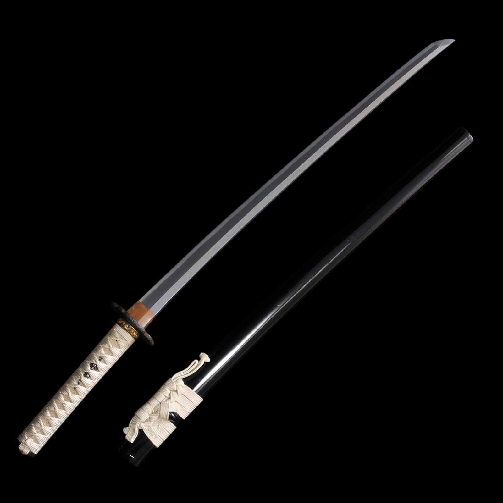 Katana - Shigetsugu - NBTHK Hozon Certificate - Uchigatana/Shirasaya Koshirae - Ubu Nakago - Shinto Era - Nagano 97878