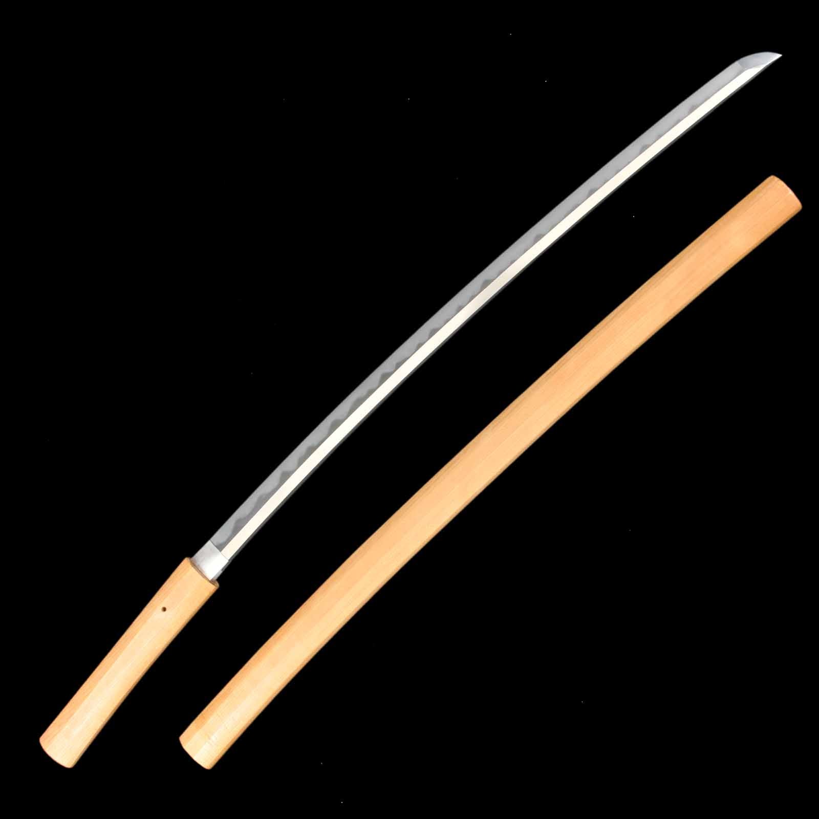 Katana - Kozuke Dajio Fuji(illegible) - NBTHK Hozon Certificate(Sukesada) - Shirasaya Koshirae - Suriage Nakago - Shinto Era - Tokyo 328367