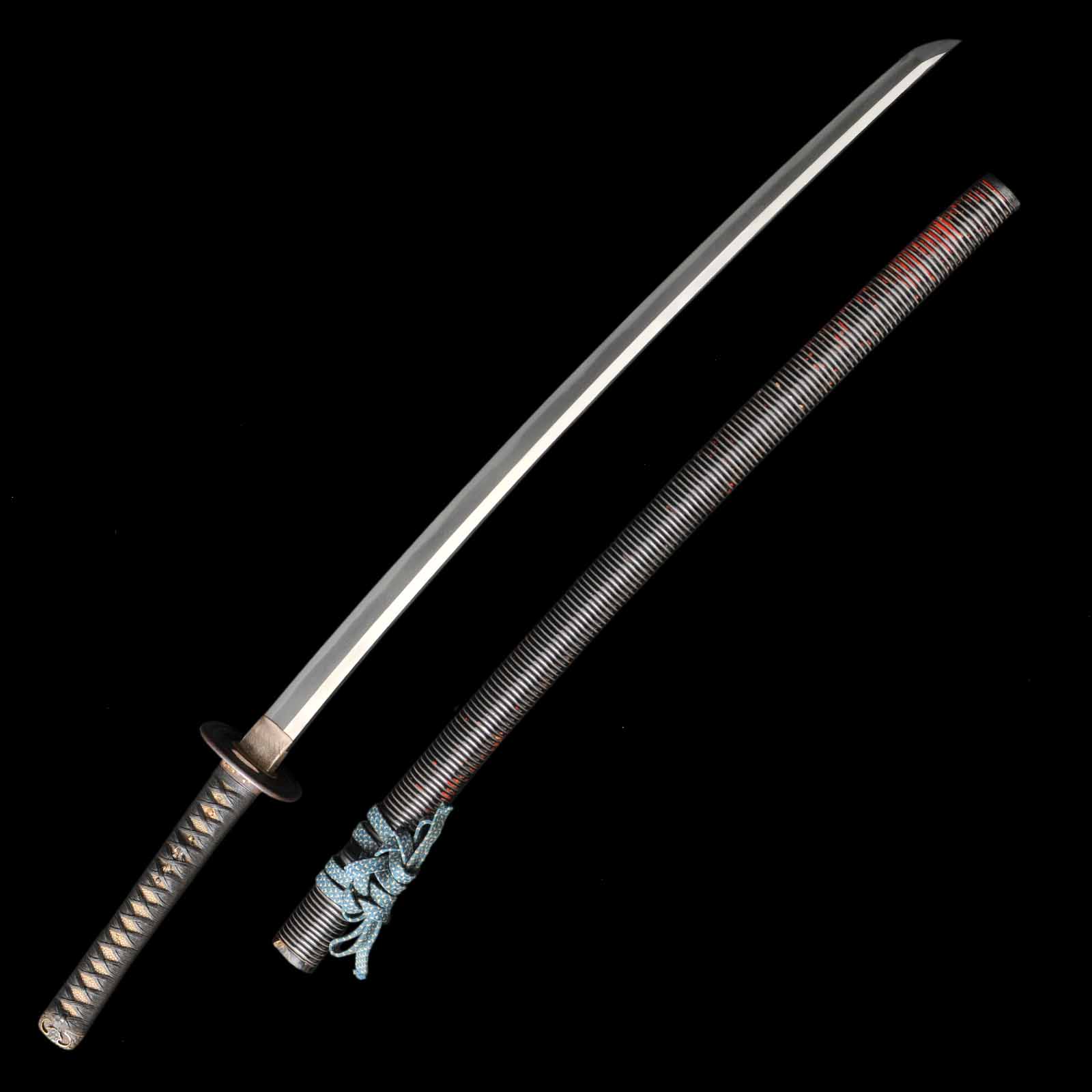 Katana - Aoi Family Crest - Uchigatana Koshirae - Ubu Nakago - Shinto Era - Aichi 17294