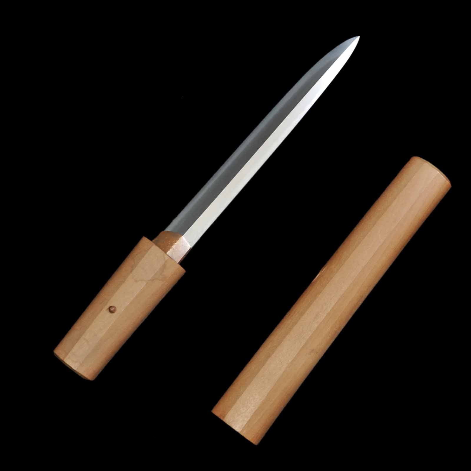 Tanto - Nagasone Oki... - Shirasaya Koshirae - Suriage Nakago - Shinto Era - Niigata 073442