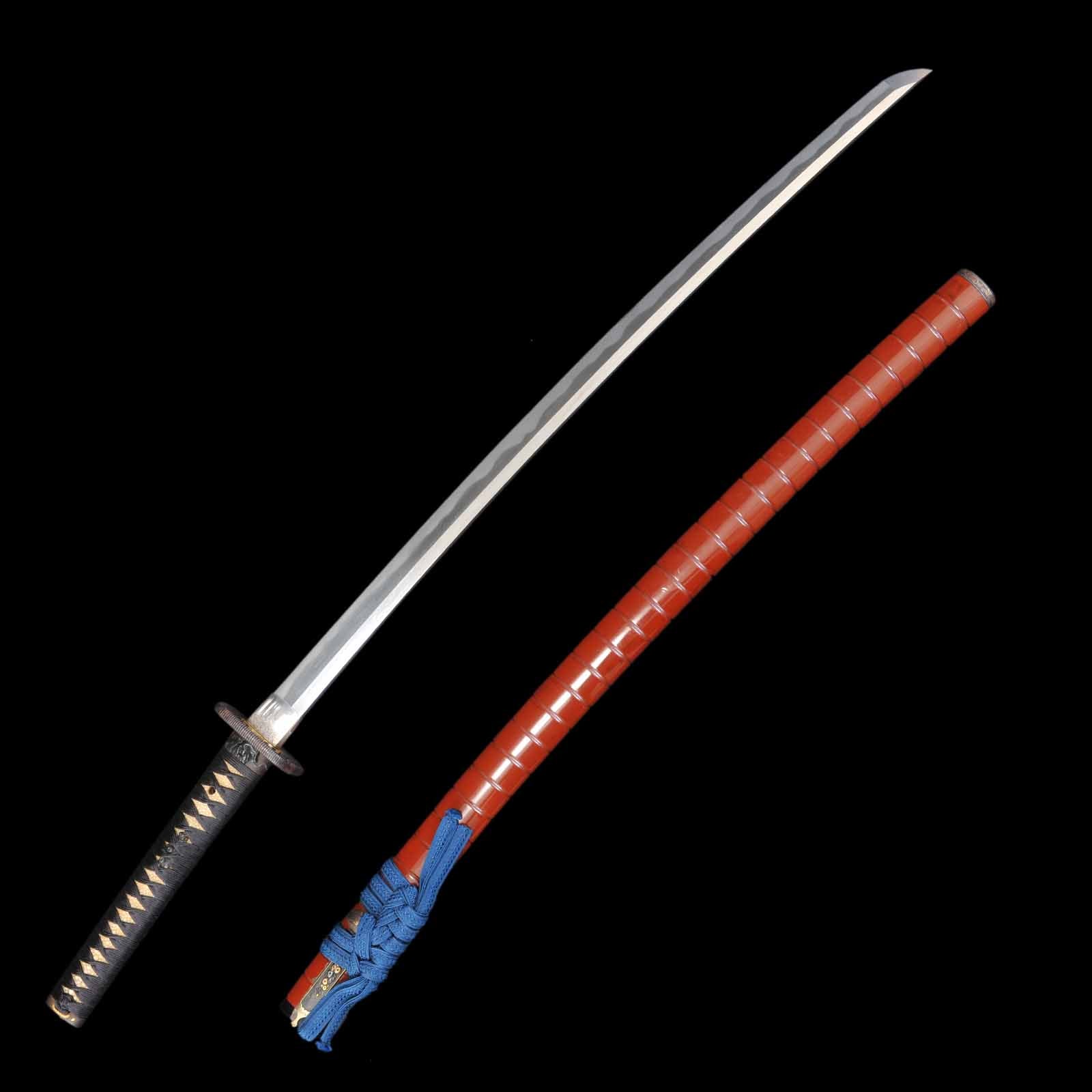 Katana - Mumei(No Signature) - NBTHK Tokubetsu Kicho Certificate(Ujifusa) - Uchigatana/Shirasaya Koshirae - Suriage Nakago - Shinto Era - Kanagawa 47155