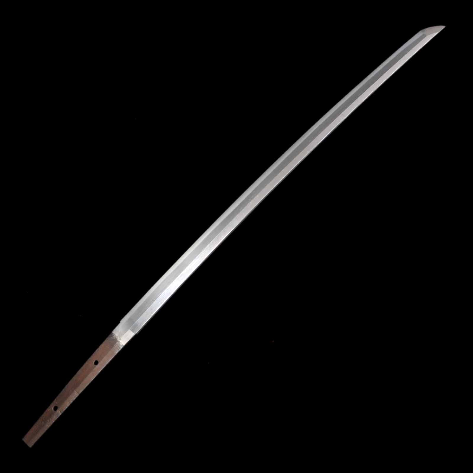 Katana - Tokubetsu Kichō - 作 二王派 - 刀 無銘(特別貴重刀剣鑑定書)白鞘入(鞘書付)磨上茎 新刀 栃木県第33519号