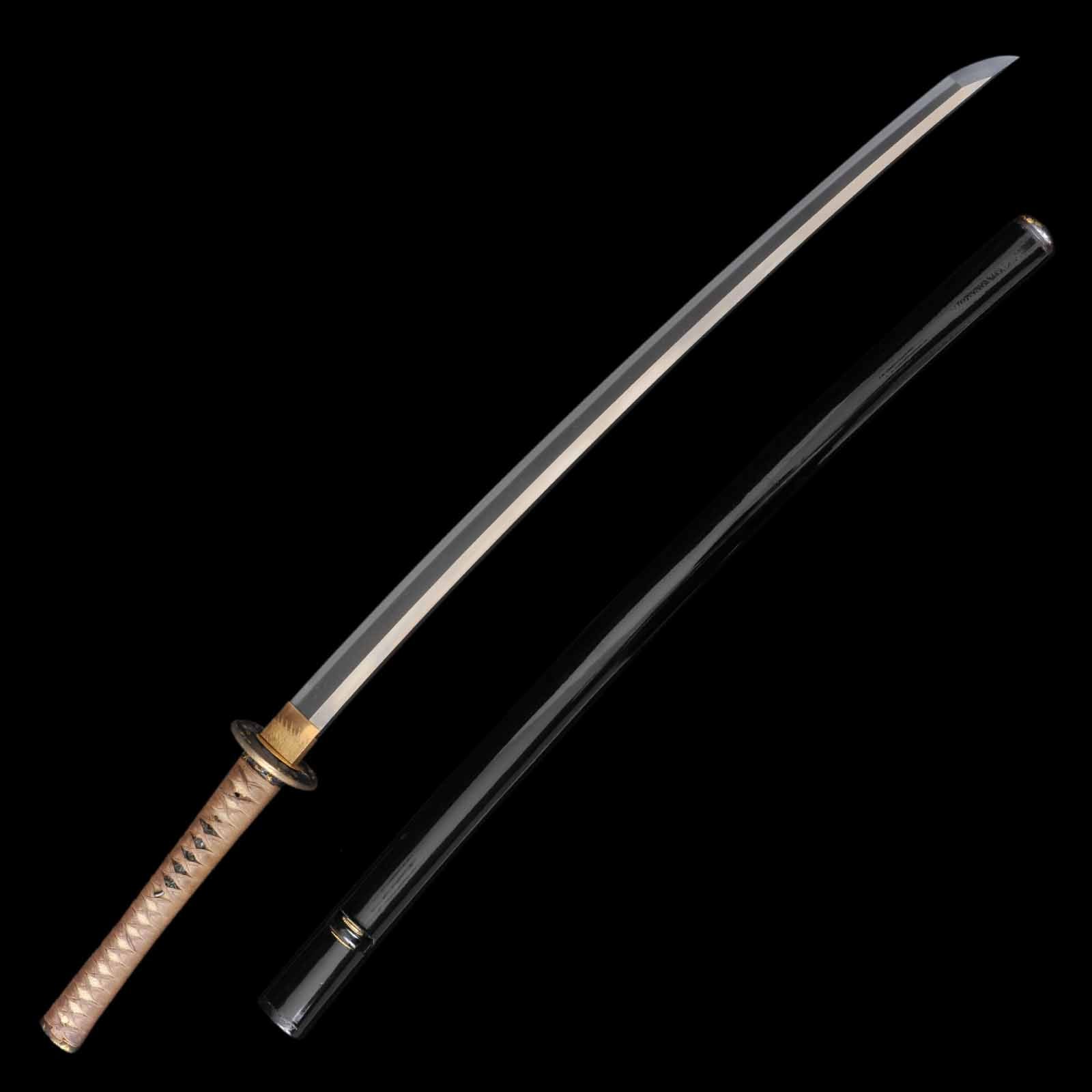 Katana - Tadayoshi - NBTHK Tokubetsu Hozon Certificate - Uchigatana/Shirasaya Koshirae - Ubu Nakago - Shinshinto Era - Ishikawa 6968