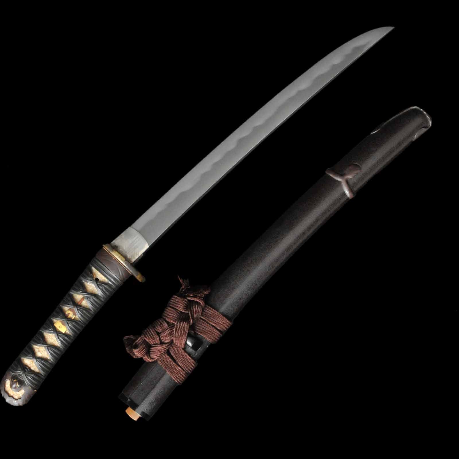 Wakizashi(O-tanto) - Mumei(No Signature) - Uchigatana Koshirae - Ubu Nakago - Shinshinto Era - Osaka 129345