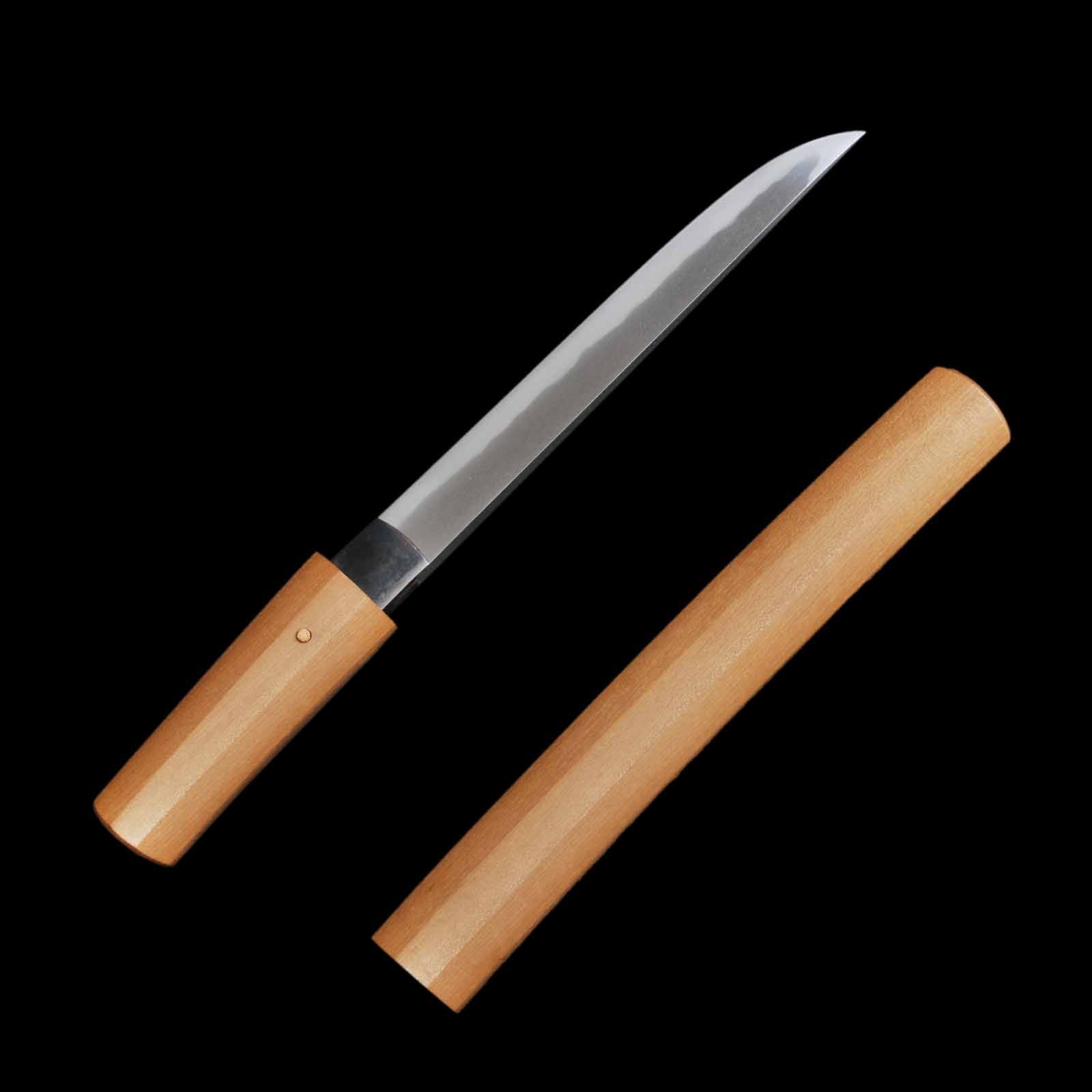 Tanto - Nobukazu - NBTHK Hozon Certificate - Shirasaya Koshirae - Ubu Nakago - Shinshinto Era - Nagano 78460