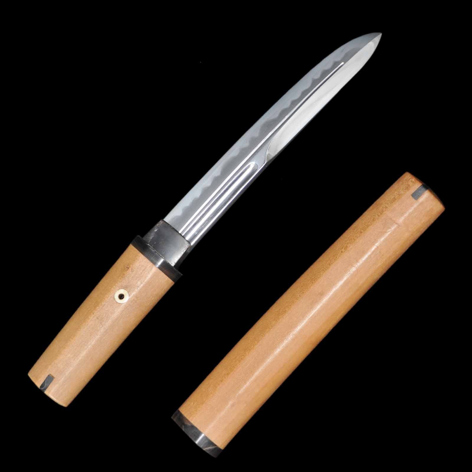 Tanto - Munechika - NBTHK Hozon Certificate - Shirasaya Koshirae - Ubu Nakago - Shinshinto Era - Hiroshima 64226