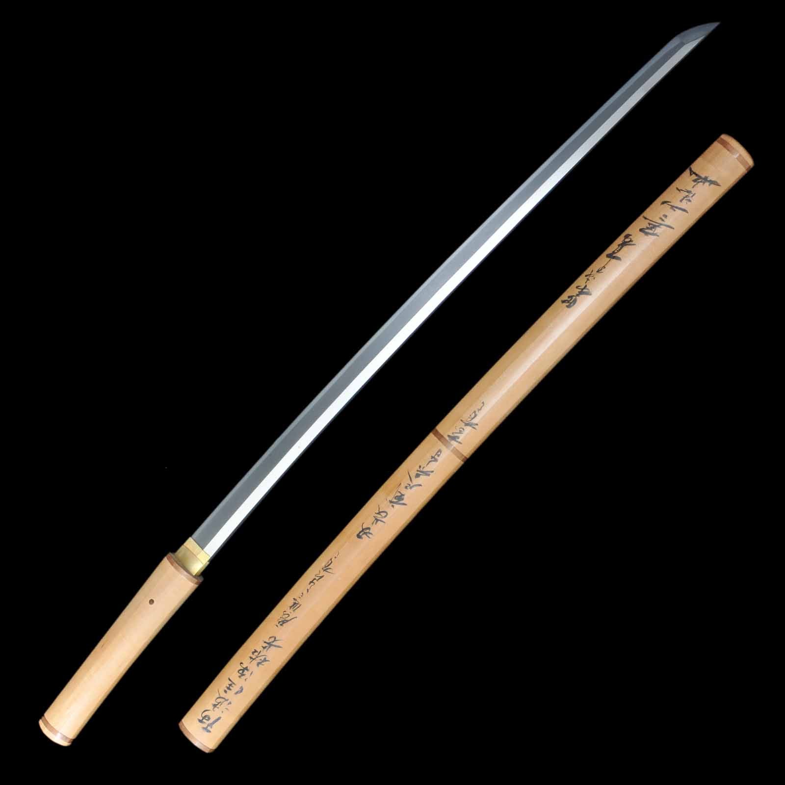 Tachi - Sukeyoshi - NBTHK Tokukbetsu Kicho Certificate - Shirasaya Koshirae - Ubu Nakago - Shinshinto Era - Hyogo 51809