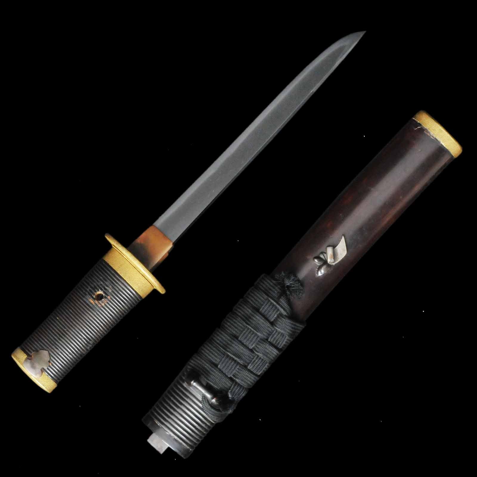 Tanto - Naoyuki - NBTHK Hozon Certificate - Tanto/Shirasaya Koshirae - Ubu Nakago - Shinshinto Era - Kumamoto 43825