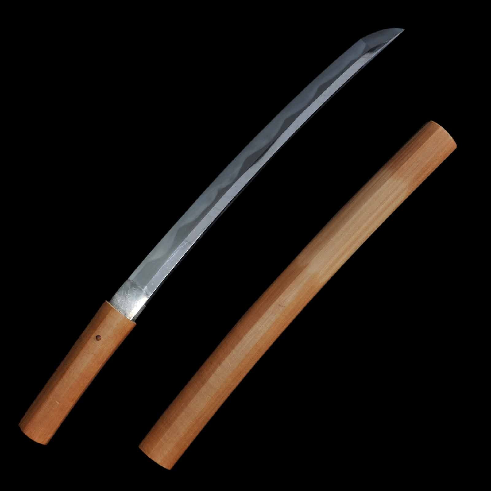 Wakizashi - Mumei(No Signature) - NTHK Certificate(Masakage) - Shirasaya Koshirae - Ubu Nakago - Shinshinto Era - Tokyo 238200