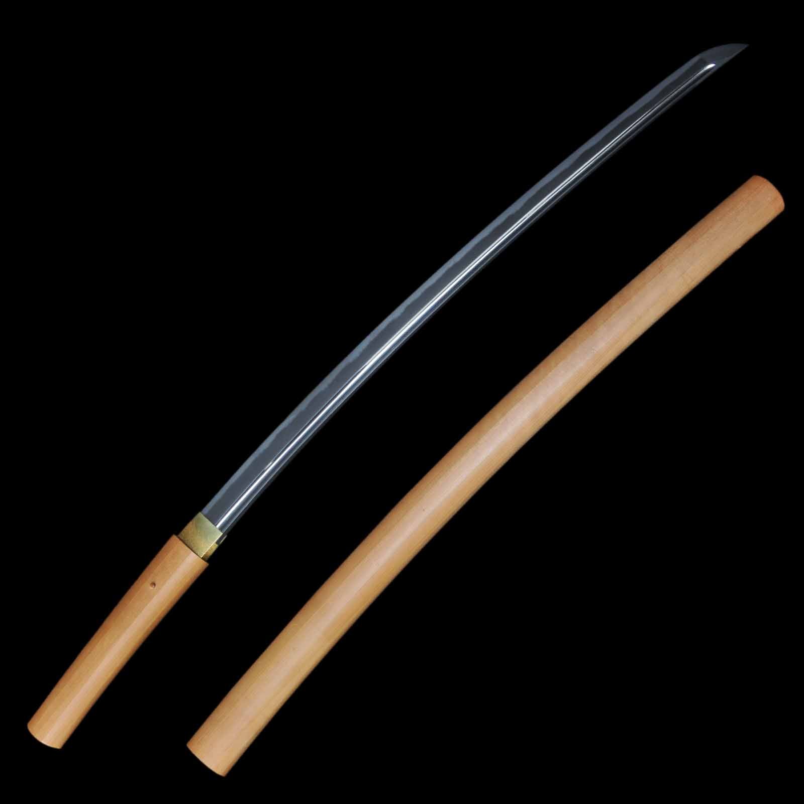 Katana - Masahide - NBTHK Tokubetsu Hozon Certificate - Shirasaya Koshirae - Ubu Nakago - Shinshinto Era - Osaka 6982