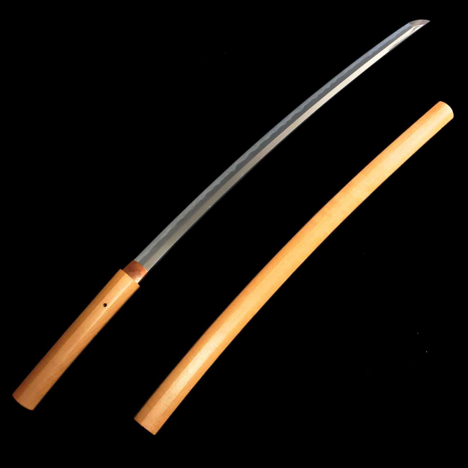 Katana - Teruhide - NBTHK Hozon Certificate - Shirasaya Koshirae - Ubu Nakago - Gendai Era - Tokushima 26490