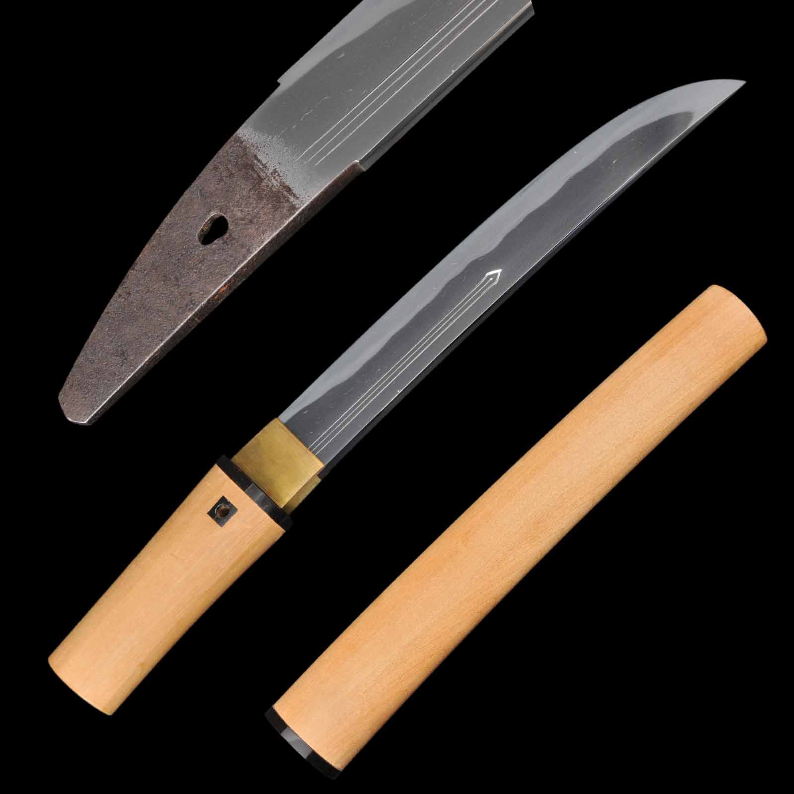 Antique Japanese Tantō Sword - Mumei, Shinshinto Era (22.4 cm)