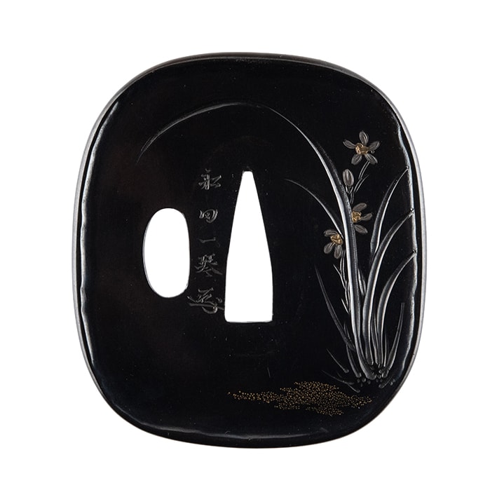 Funada Ikkin II Tsuba with Water Lily and Plum Blossom – NBTHK Tokubetsu Hozon