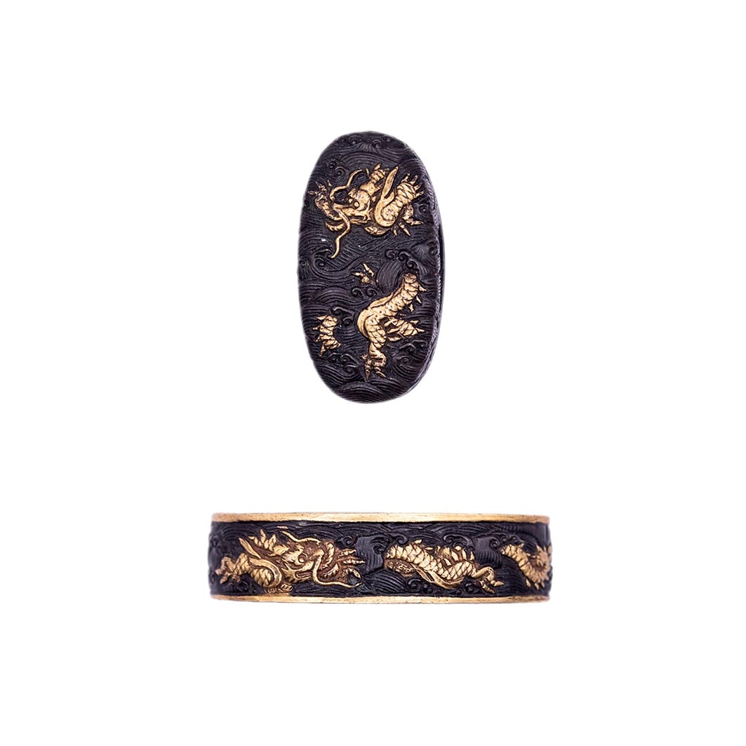 Fuchi-Kashira - Fuchi Kashira: Dragon in Waves
