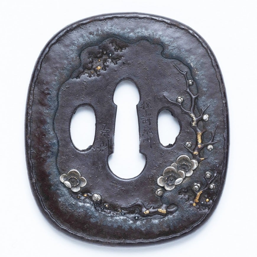 Tsuba - Hozon - by Toryusai School - Shojusai Kagenori (with Kao) - Saikan Senryo Zu