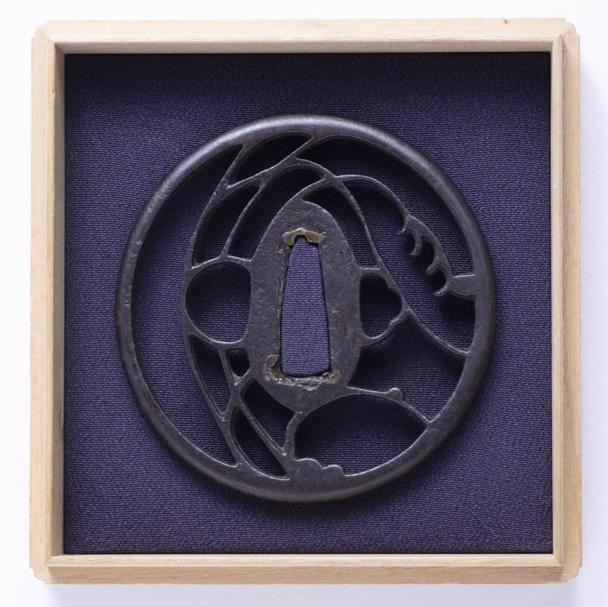 Tsuba - Jūyō - 作 忠正 - 鍔 無銘 二代赤坂忠正 武蔵野図透