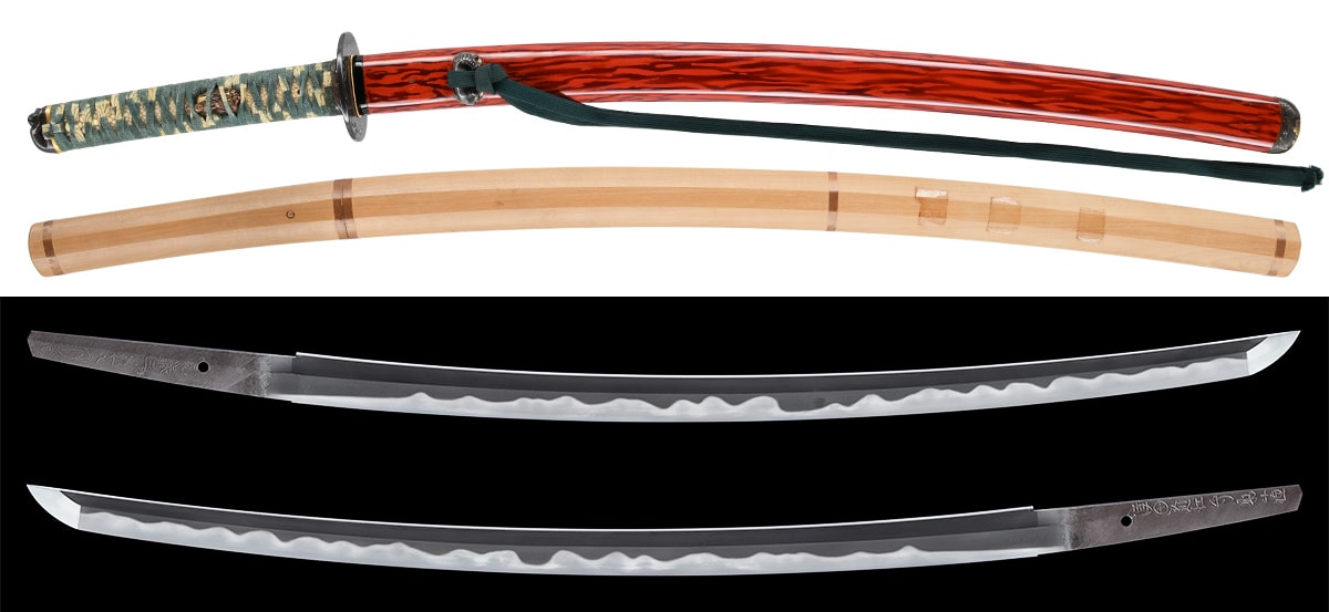 Wakizashi - Tokuho - by Sukehiro Sukenao - Tsuda Omi-no-kami Sukenao - Tokubetsu Hozon Token