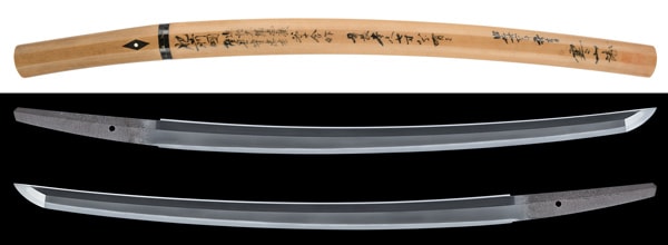 Wakizashi - Tokuho - by Hizen Tosa no Kami Tadayoshi - Oumi-daijo Fujiwara Tadahiro & Hizenkoku Mutsunokami Tadayoshi - NBTHK Tokubetsu Hozon Token