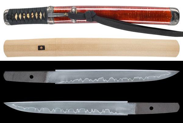 Tanto - Tokuho - by Jumyo School - Mumei Toshinaga (Jumyo) - Shin-shinto Period