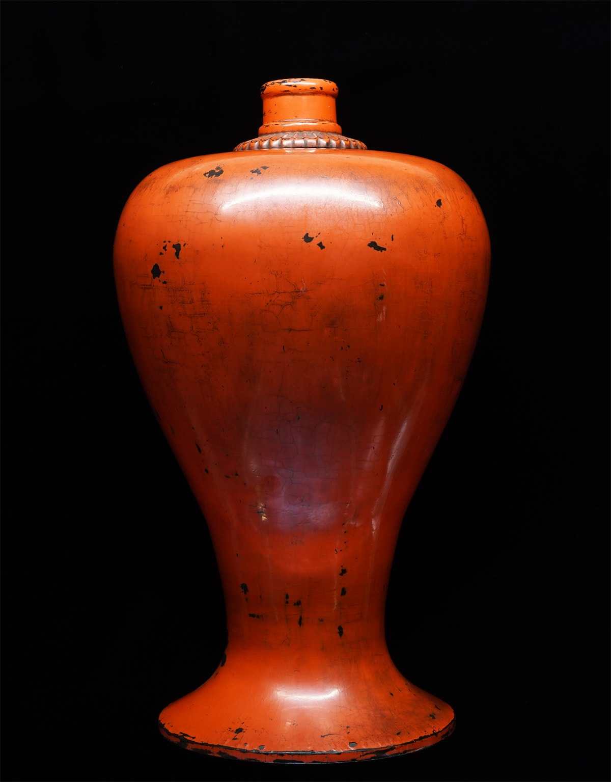 Negoro-nuri Vermilion Lacquer Heishi Bottle