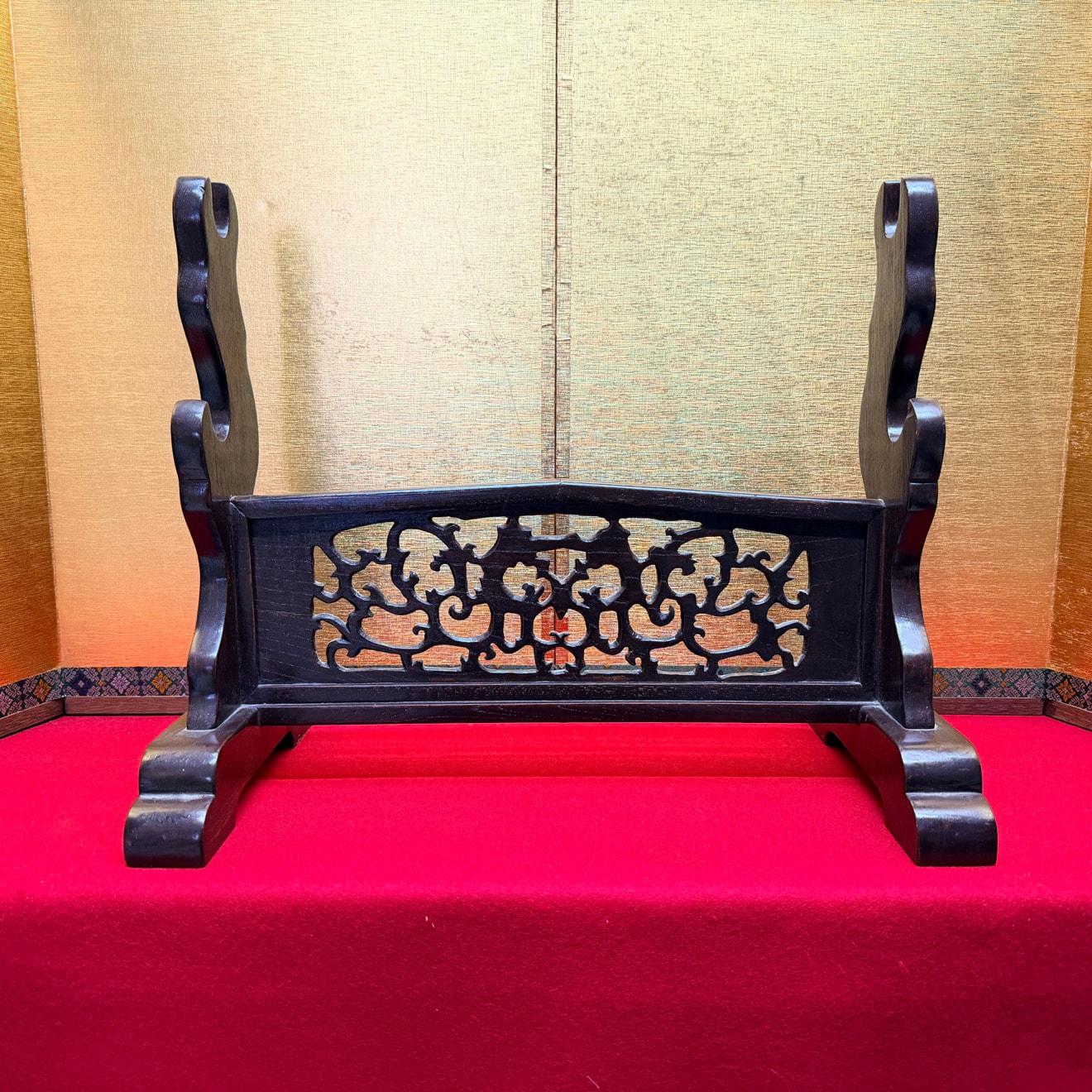 Stand - by Two-Sword Stand, Hand-Carved - Two-Sword Stand, Hand-Carved