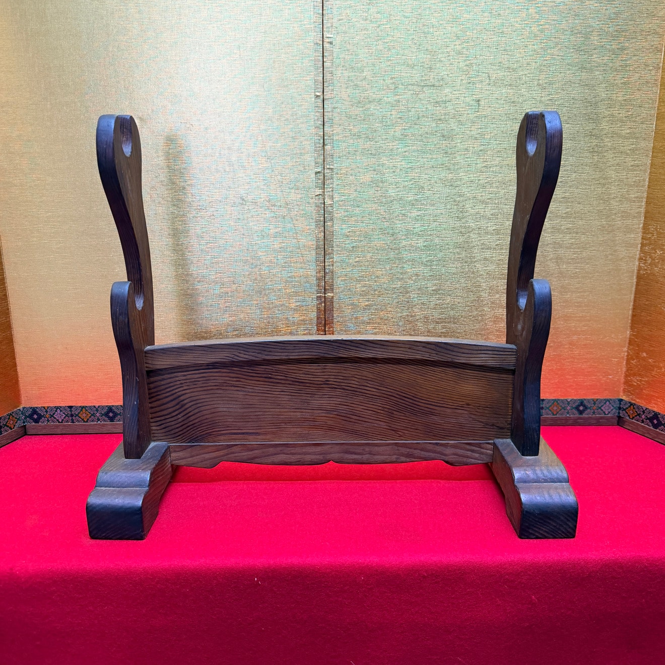 Stand - 07-373 Two-Sword Stand, Hand-Carved