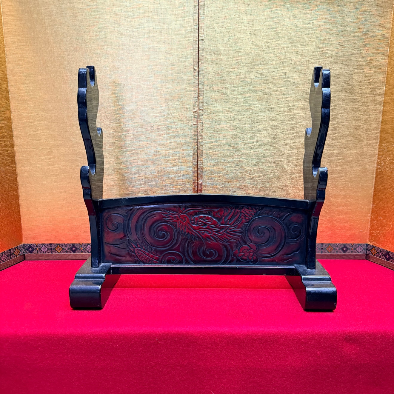 Stand - Three-Sword Stand: Hand-Carved